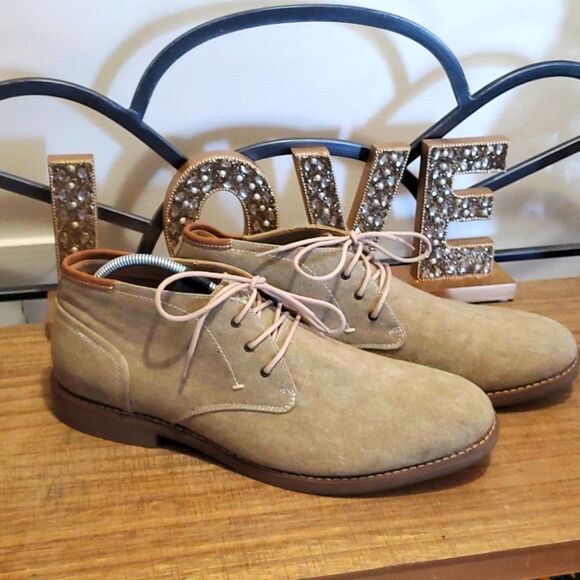 Izod Other - IZOD Memory Foam Incent Tan Oxford Canvas Casual Shoe Booties Size 13 Cap Toe